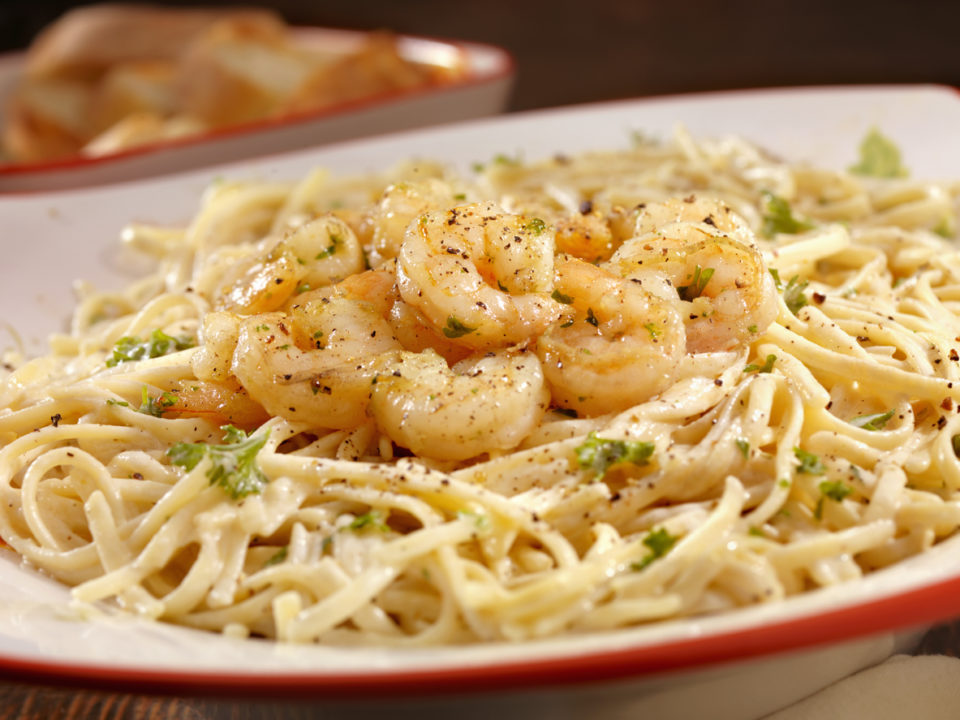 Sauteed Shrimp with Linguine